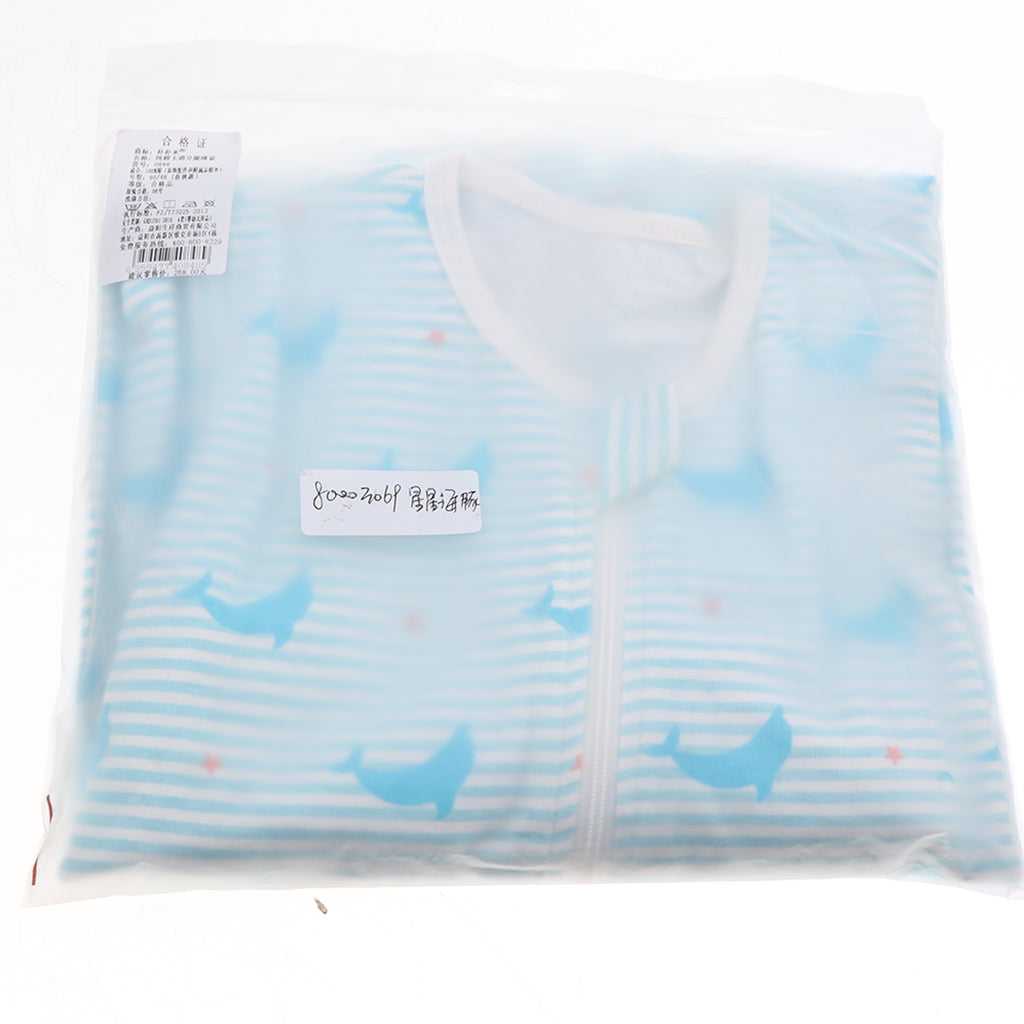 Kids Baby Wearable Blanket Safe Long Sleeve Cotton Sleeping Bag 3-4T Dolphins