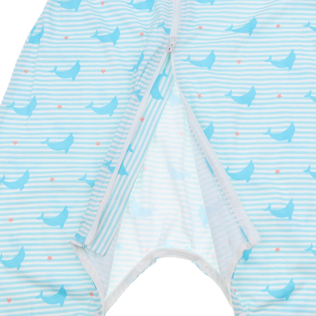 Kids Baby Wearable Blanket Safe Long Sleeve Cotton Sleeping Bag 3-4T Dolphins