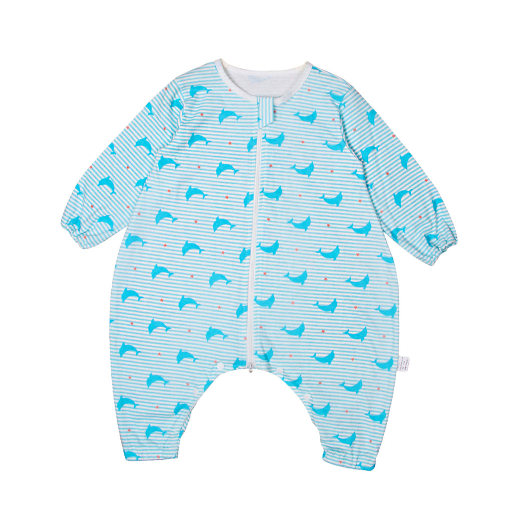 Kids Baby Wearable Blanket Safe Long Sleeve Cotton Sleeping Bag 3-4T Dolphins