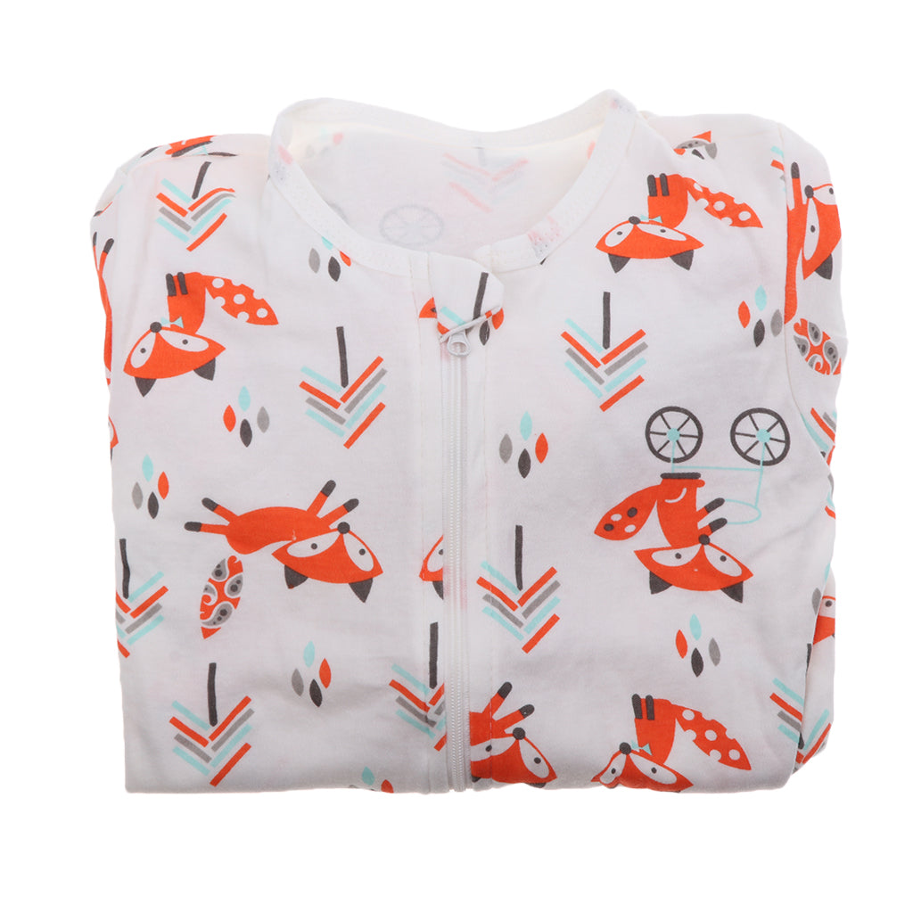 Kids Baby Wearable Blanket Safe Long Sleeve Cotton Sleeping Bag 3-4T Fox
