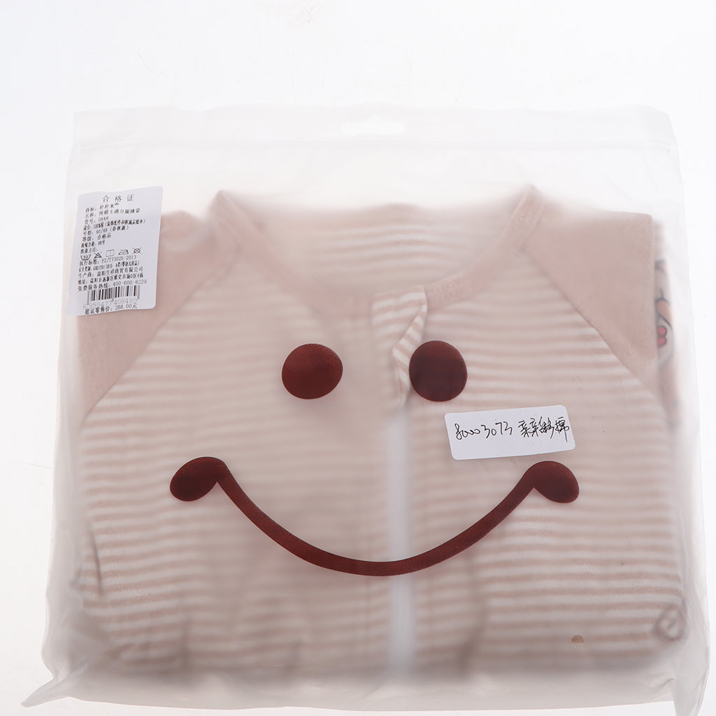 Kids Baby Wearable Blanket Safe Long Sleeve Cotton Sleeping Bag 1-2T Beige