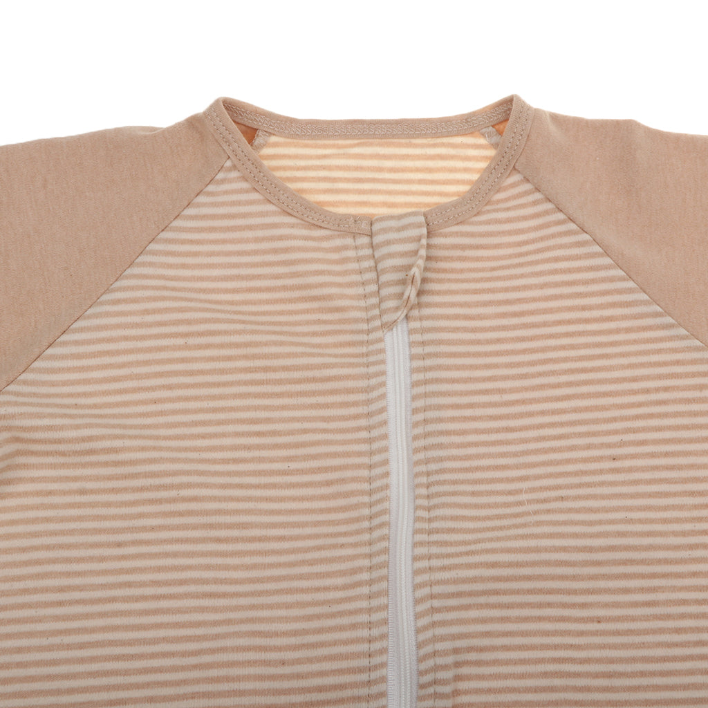 Kids Baby Wearable Blanket Safe Long Sleeve Cotton Sleeping Bag 3-4T Beige