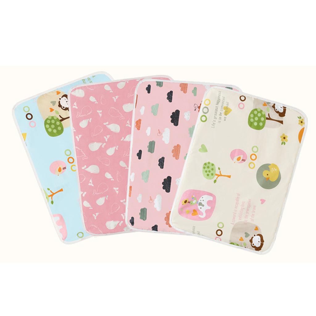 Baby Waterproof Cotton Urine Mat Nappy Bed Changing Diaper Pad 50x70cm Blue