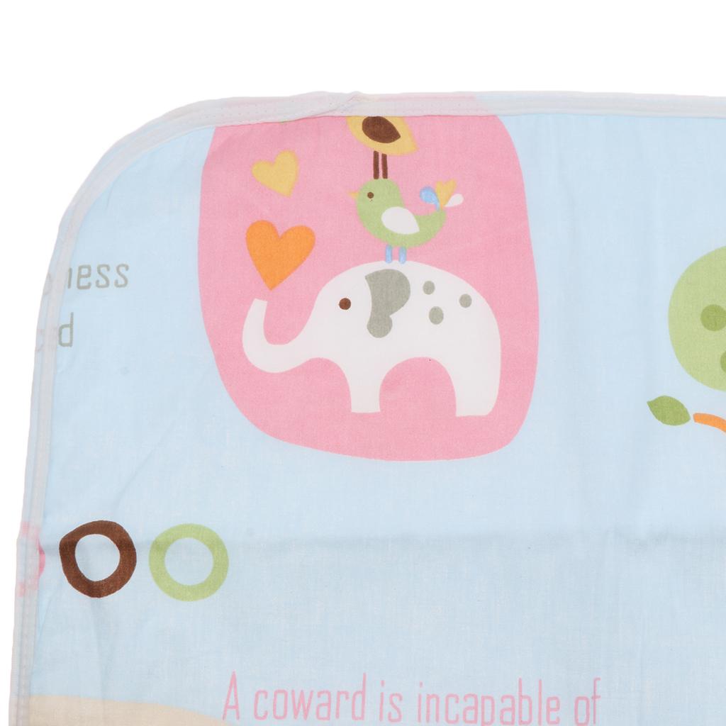 Baby Waterproof Cotton Urine Mat Nappy Bed Changing Diaper Pad 60x75cm Blue