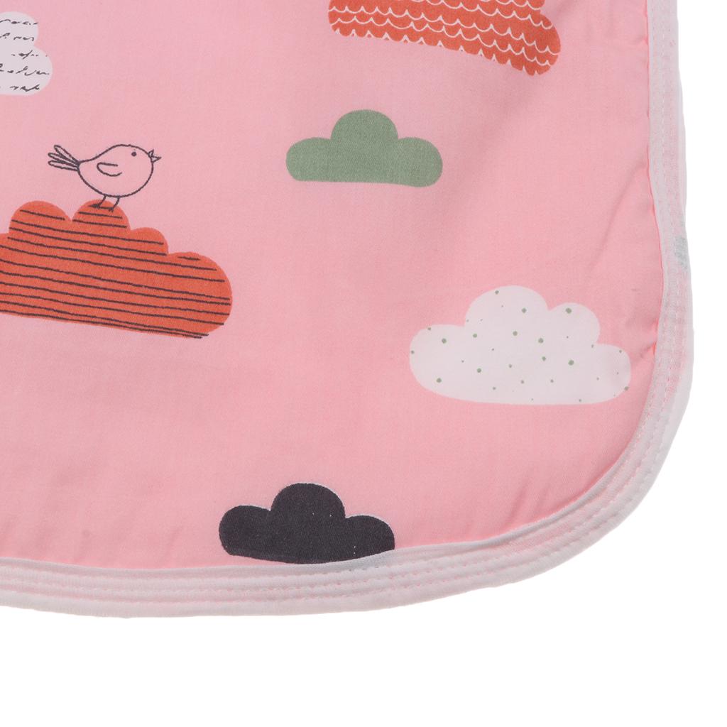 Baby Waterproof Cotton Urine Mat Nappy Bed Changing Diaper Pad 80x110cm Pink