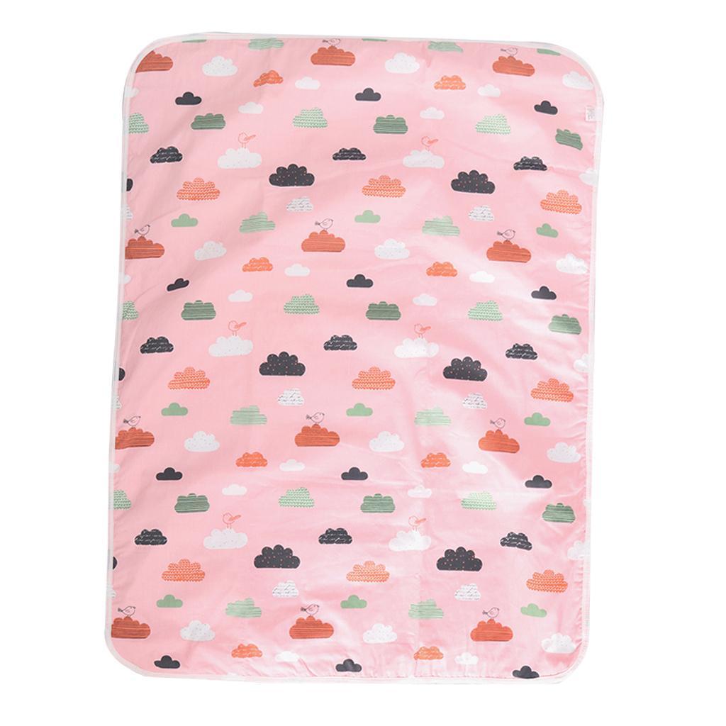 Baby Waterproof Cotton Urine Mat Nappy Bed Changing Diaper Pad 80x110cm Pink