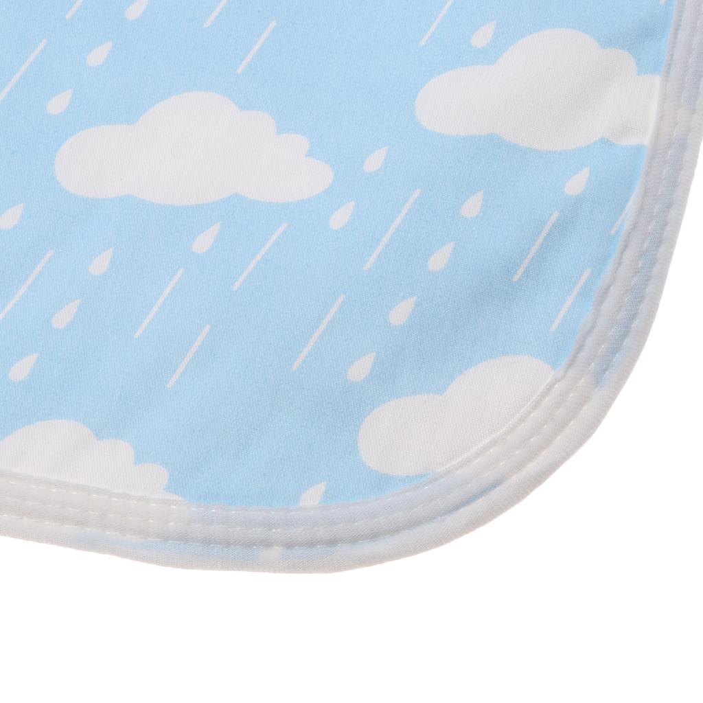 Baby Waterproof Cotton Urine Mat Nappy Bed Changing Diaper Pad 50x70cm Cloud