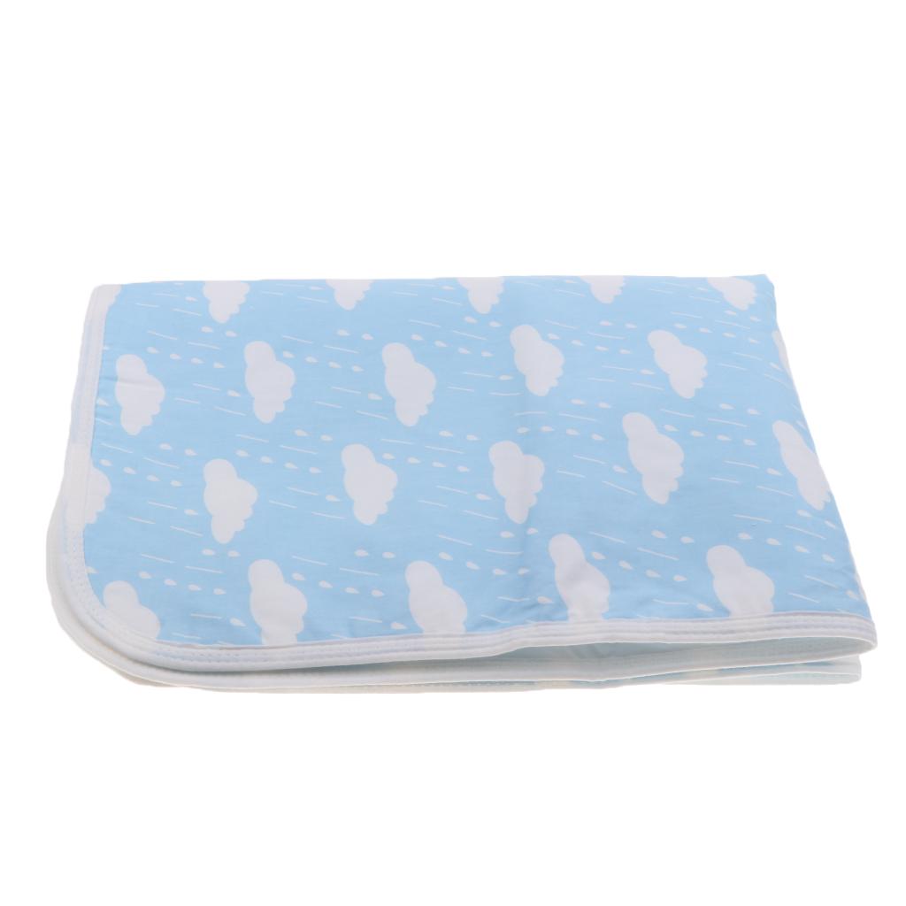 Baby Waterproof Cotton Urine Mat Nappy Bed Changing Diaper Pad 50x70cm Cloud