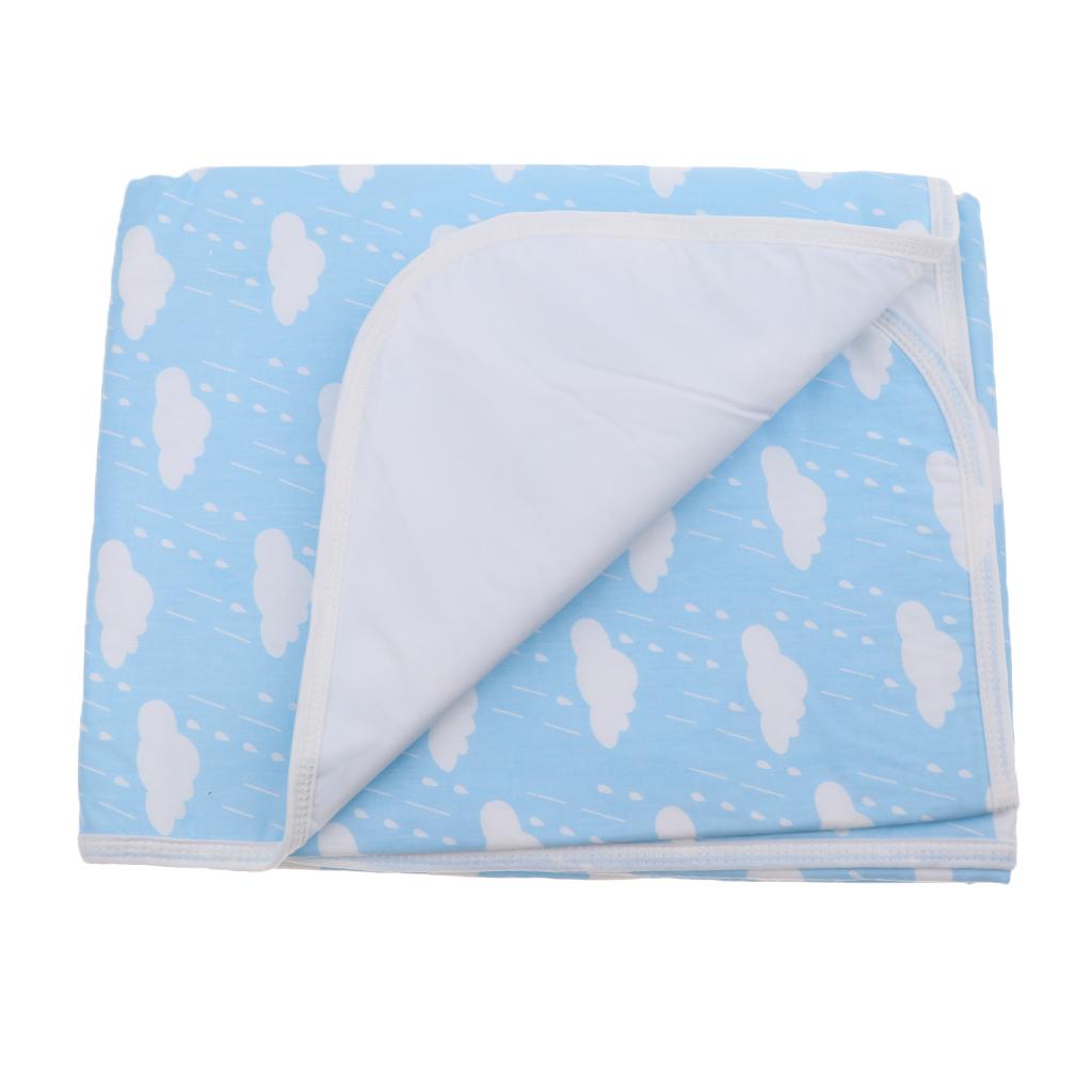 Baby Waterproof Cotton Urine Mat Nappy Bed Changing Diaper Pad 80x110cm Cloud