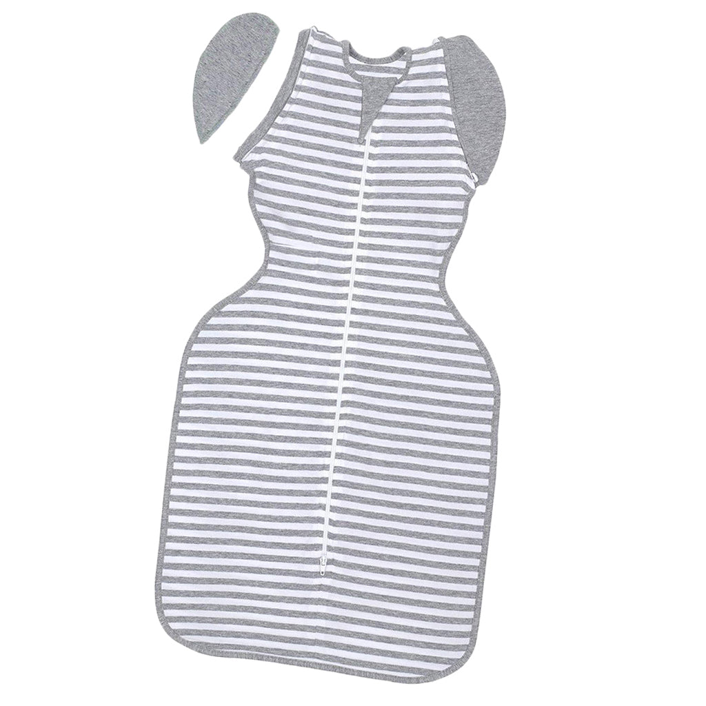 Baby Infant Sleeping Wrap Cotton Sleeping Bag XL (9-12 Months) Grey stripe