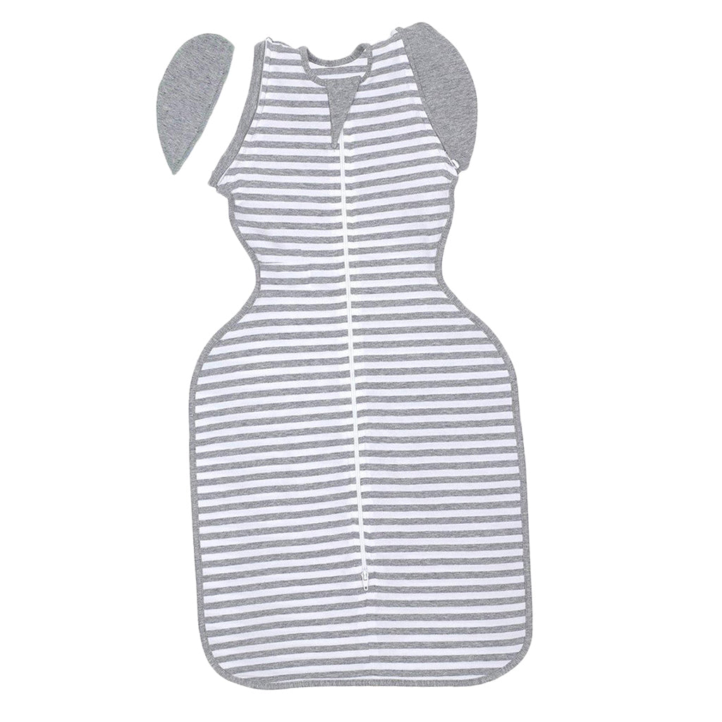 Baby Infant Sleeping Wrap Cotton Sleeping Bag XL (9-12 Months) Grey stripe