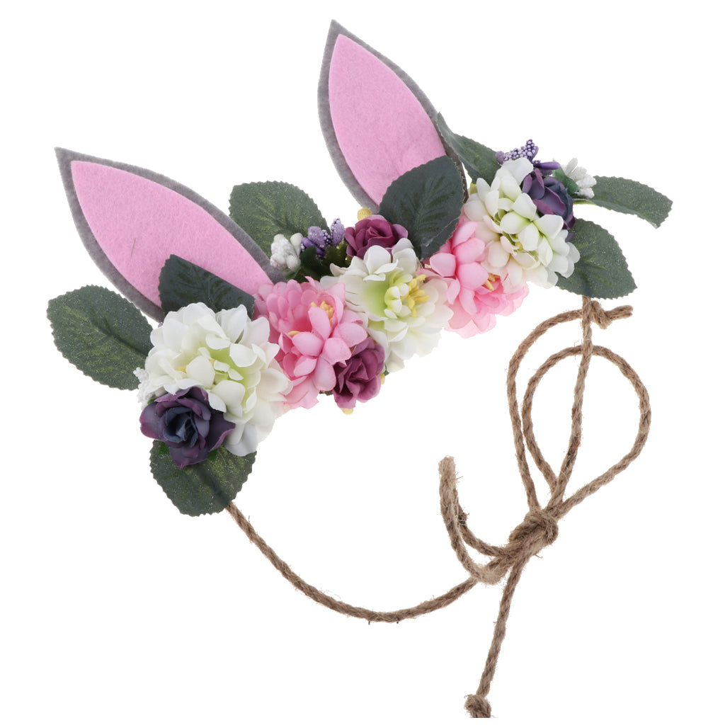 Children's Garlands Beach Holiday Rabbit Ear Hair Band for Baby Girl Style-2