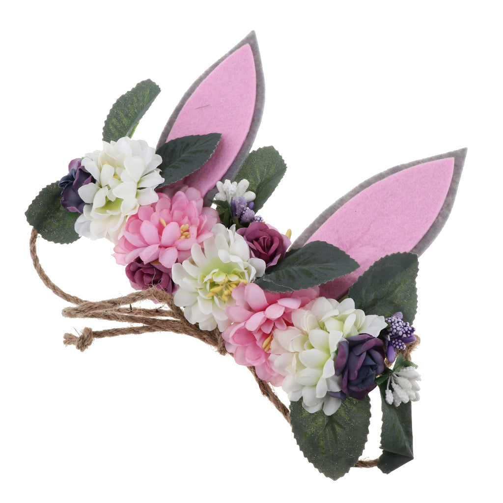 Children's Garlands Beach Holiday Rabbit Ear Hair Band for Baby Girl Style-2