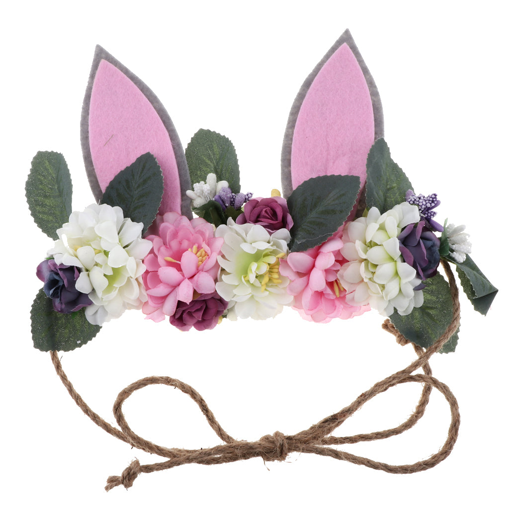 Children's Garlands Beach Holiday Rabbit Ear Hair Band for Baby Girl Style-2