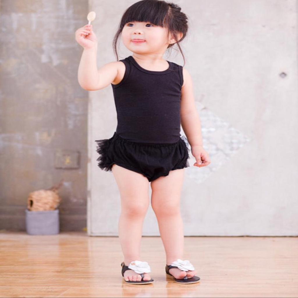 Baby Girls Shorts Pants Diaper Cover Bloomers XL for 12-24Months Black
