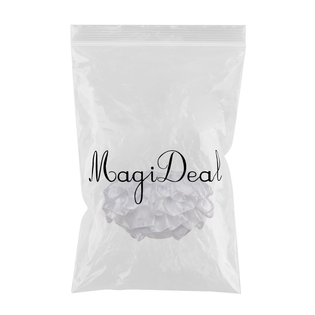 Baby Girls Soft Cotton Satin Diaper Cover Bloomers  6-12M White
