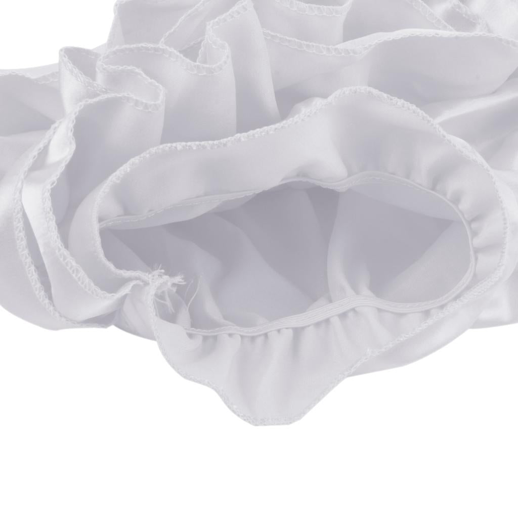 Baby Girls Soft Cotton Satin Diaper Cover Bloomers  12-24M White