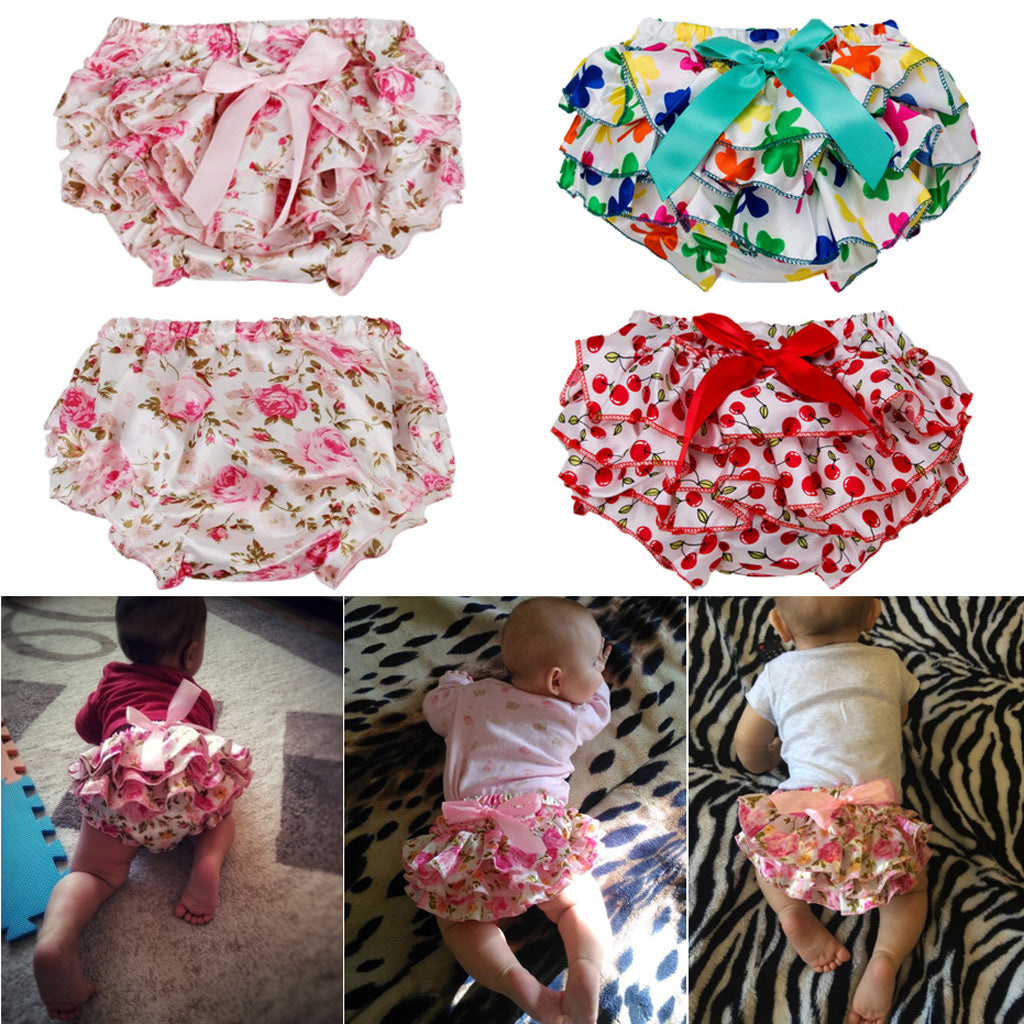 Baby Girls Soft Satin Diaper Cover Bloomers  3-6M  Rose