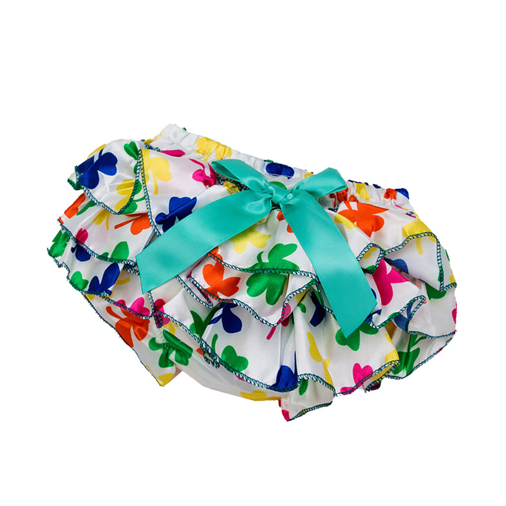 Baby Girls Soft Satin Diaper Cover Bloomers  12-24M  Leaf