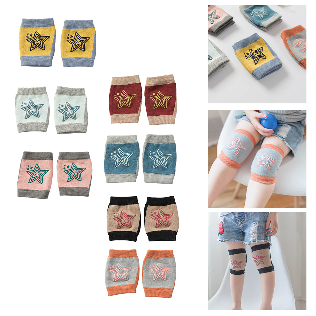 Breathable Cotton Baby Elbows Non-Slip Children's Knee Pads  Yellow
