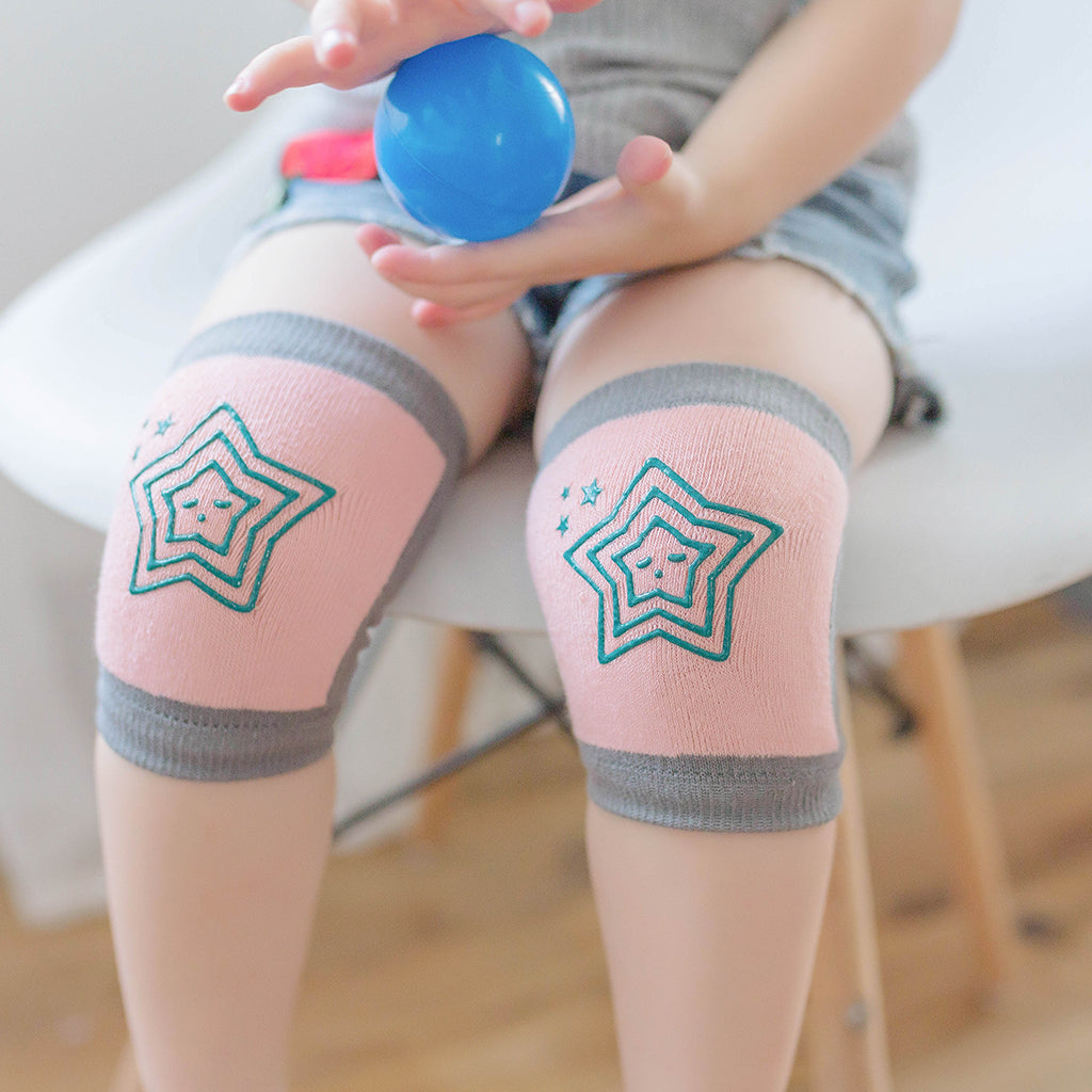 Breathable Cotton Baby Elbows Non-Slip Children's Knee Pads  Pink