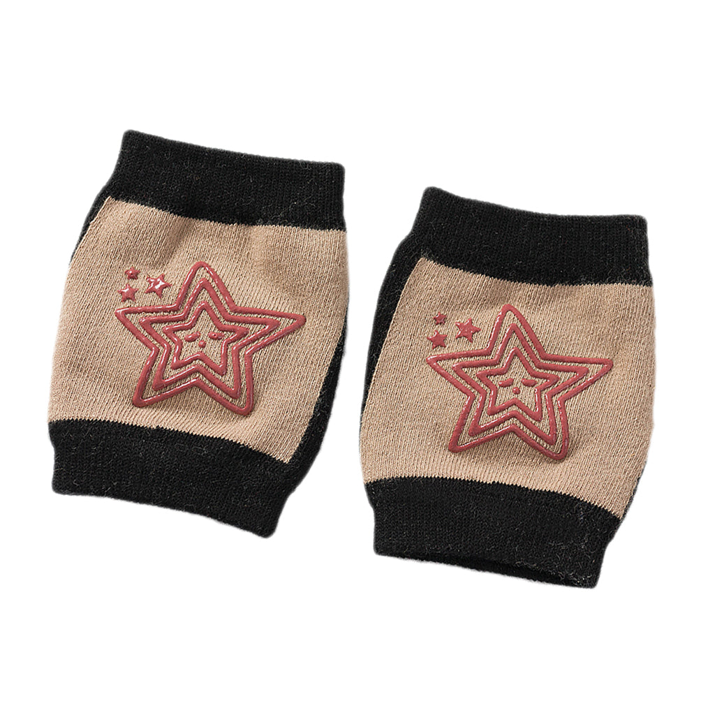 Breathable Cotton Baby Elbows Non-Slip Children's Knee Pads  Khaki
