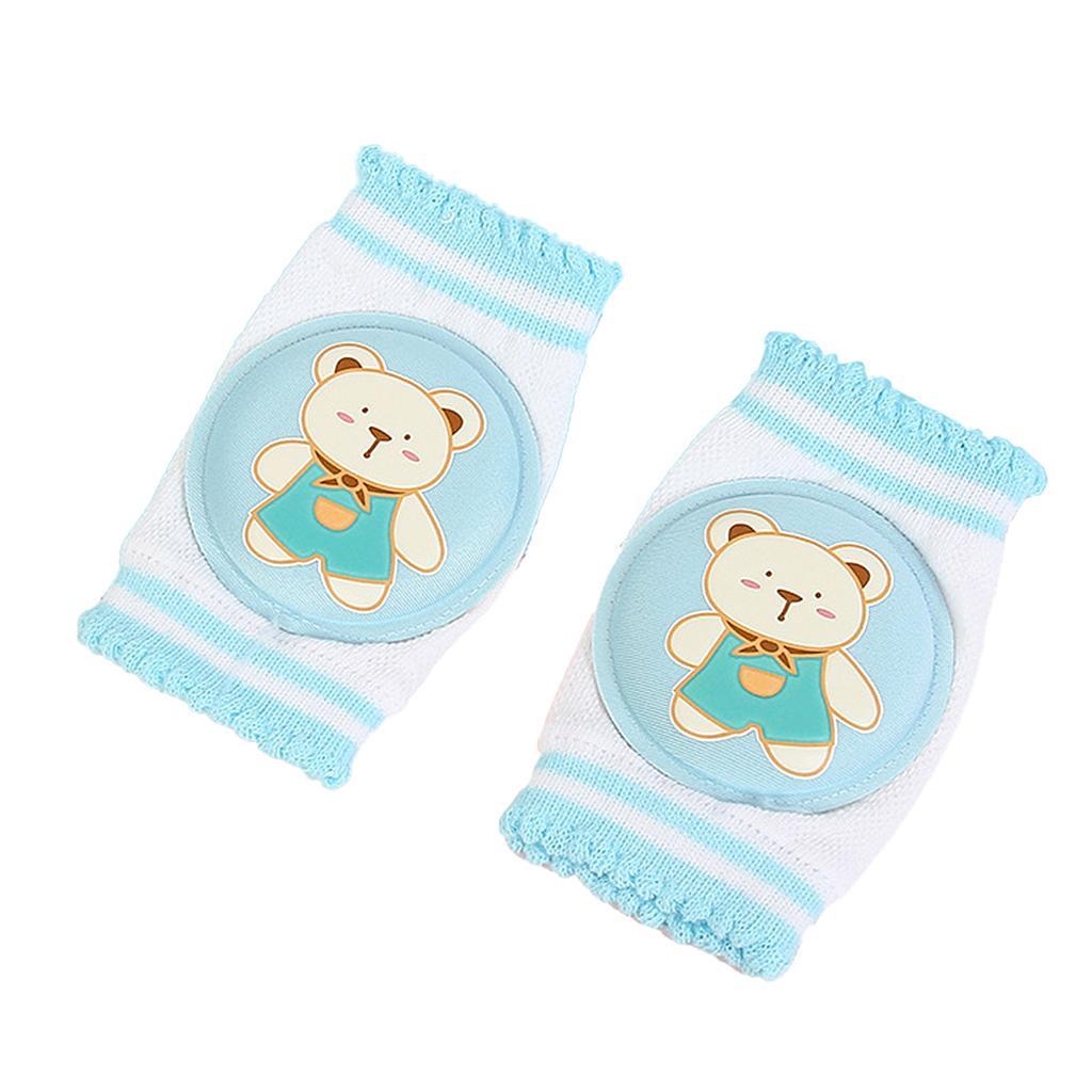 Kids Soft Anti-slip Elbow Cushion Crawling Knee Pad  Blue Bear