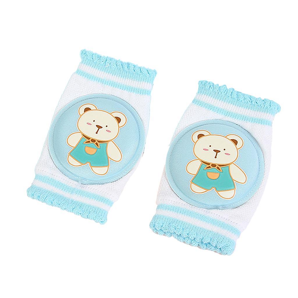Kids Soft Anti-slip Elbow Cushion Crawling Knee Pad  Blue Bear