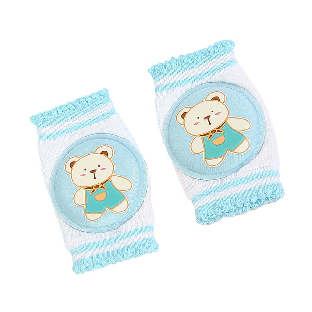 Kids Soft Anti-slip Elbow Cushion Crawling Knee Pad  Blue Bear