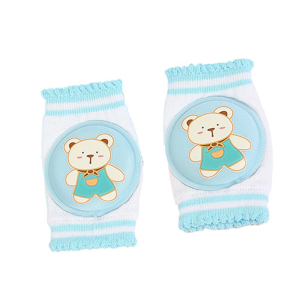 Kids Soft Anti-slip Elbow Cushion Crawling Knee Pad  Blue Bear