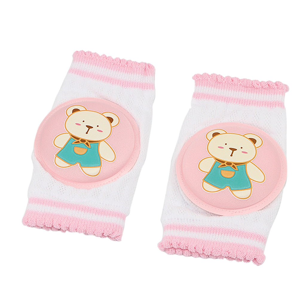 Kids Soft Anti-slip Elbow Cushion Crawling Knee Pad  Pink Bear