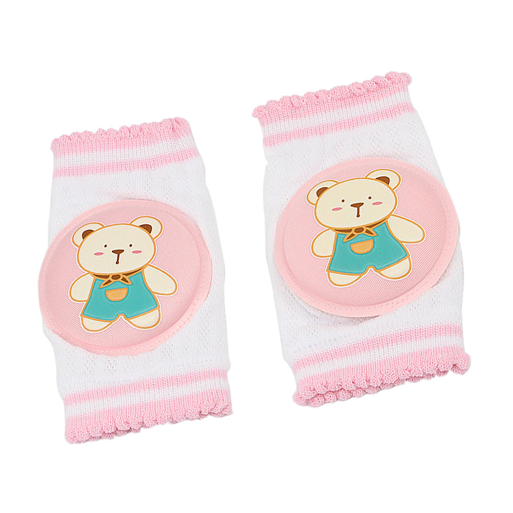 Kids Soft Anti-slip Elbow Cushion Crawling Knee Pad  Pink Bear