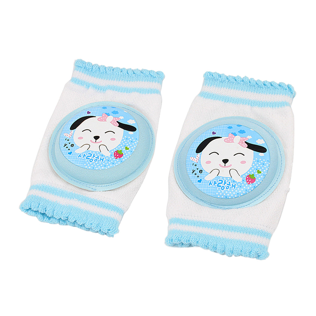 Kids Soft Anti-slip Elbow Cushion Crawling Knee Pad  Blue Rabbit