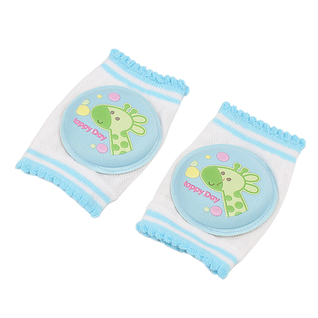 Kids Soft Anti-slip Elbow Cushion Crawling Knee Pad  Blue Giraffe