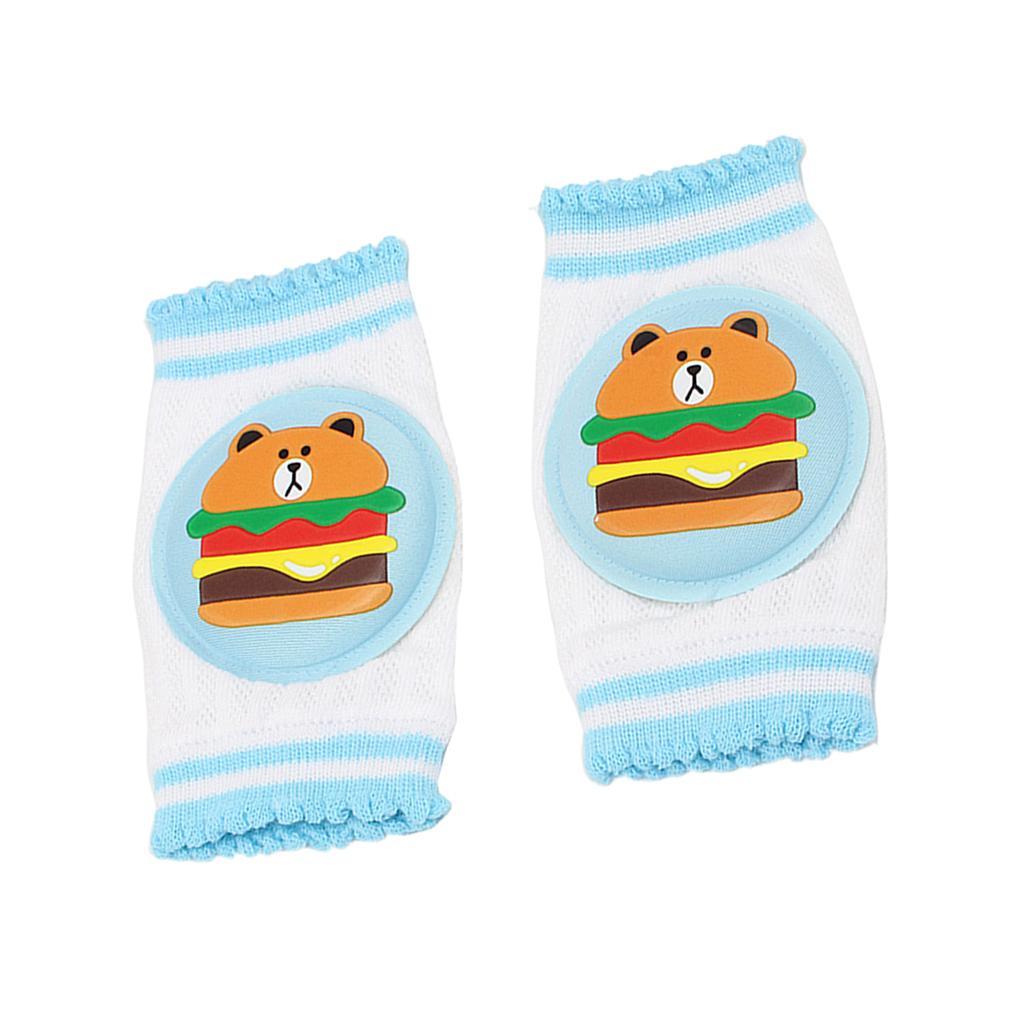 Kids Soft Anti-slip Elbow Cushion Crawling Knee Pad  Blue