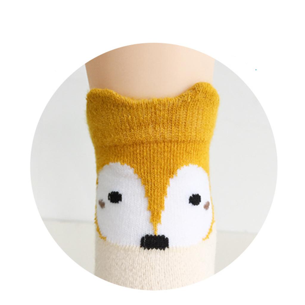 5 Pairs Of Cartoon Little Fox Breathable Mesh Baby Socks L 3-5 years old