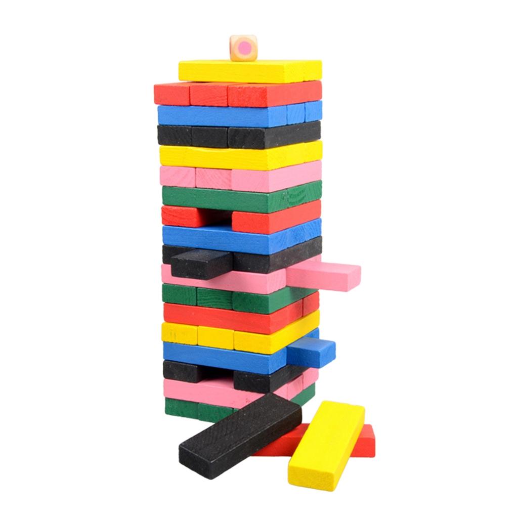 Wooden Stacking Board Games Building Blocks for Kids  Multi