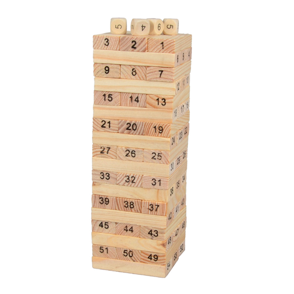 Wooden Stacking Board Games Building Blocks for Kids  Number