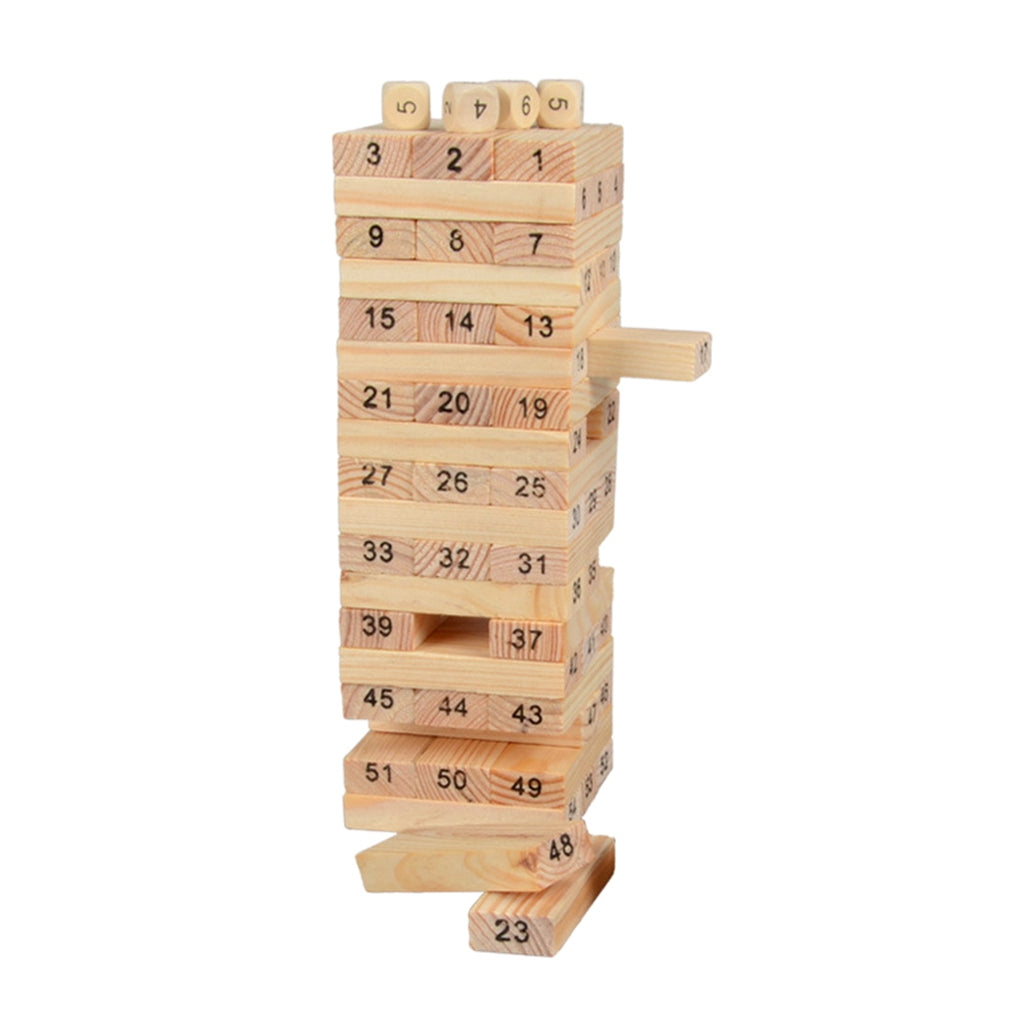 Wooden Stacking Board Games Building Blocks for Kids  Number