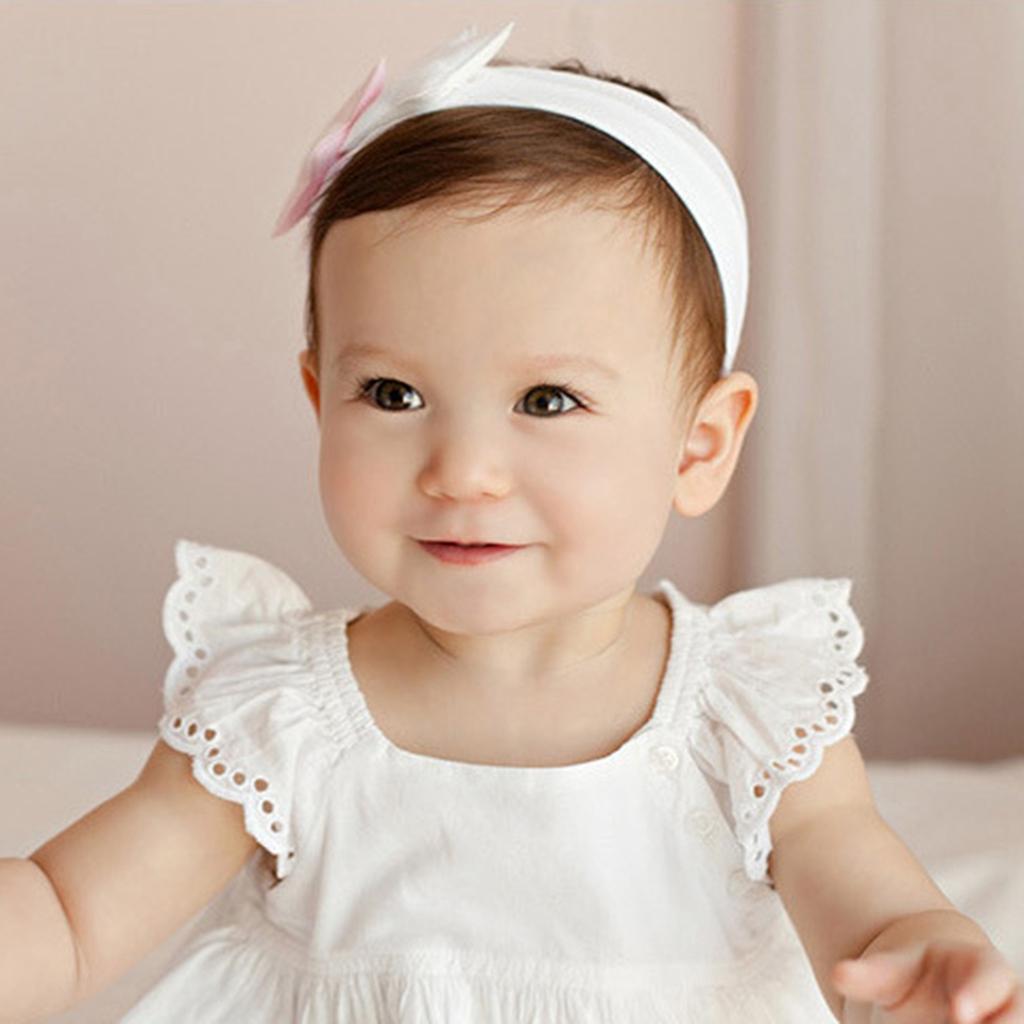 Cute Newborn Baby Toddlers Kids Cartoon Double Pentagram Hair Band White