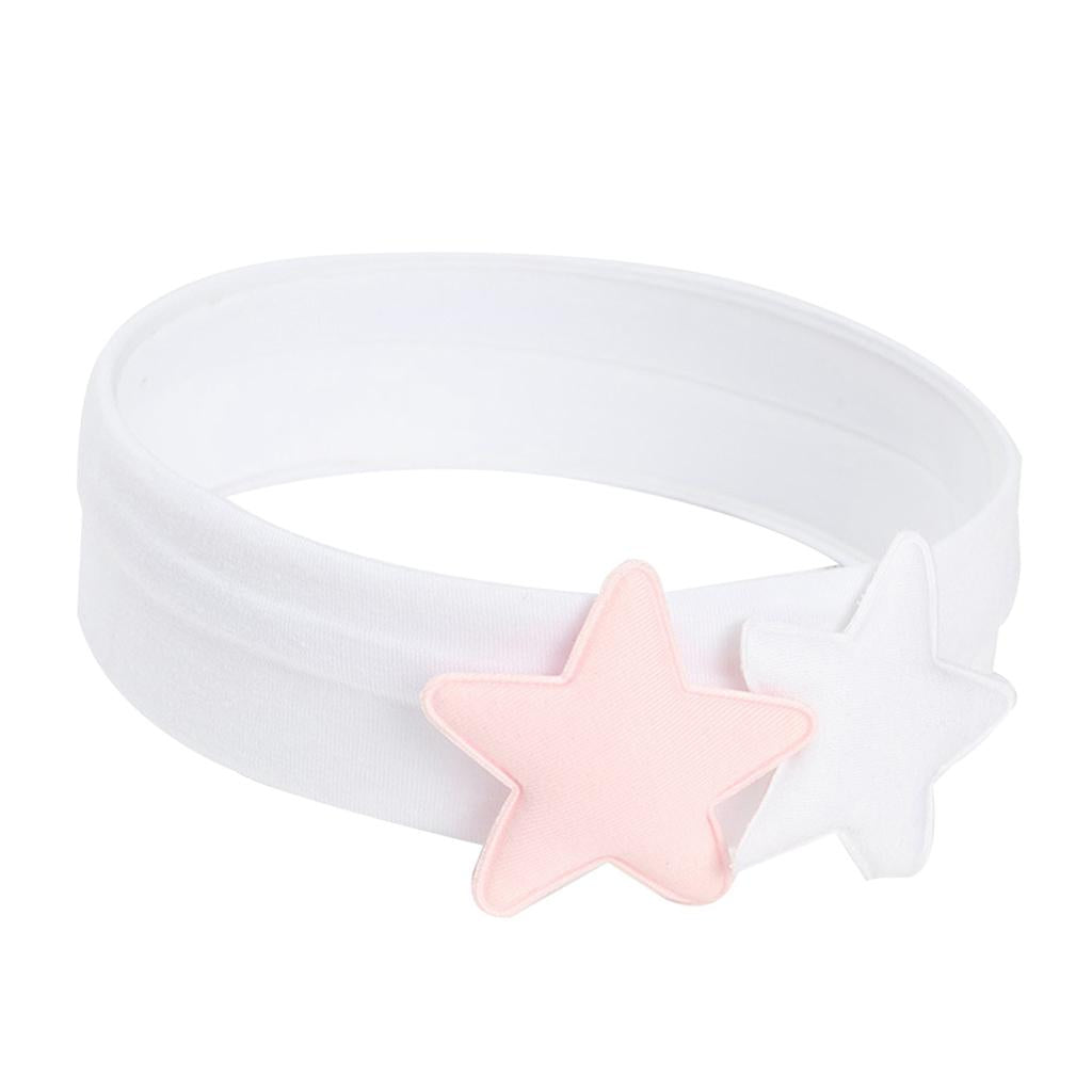 Cute Newborn Baby Toddlers Kids Cartoon Double Pentagram Hair Band White