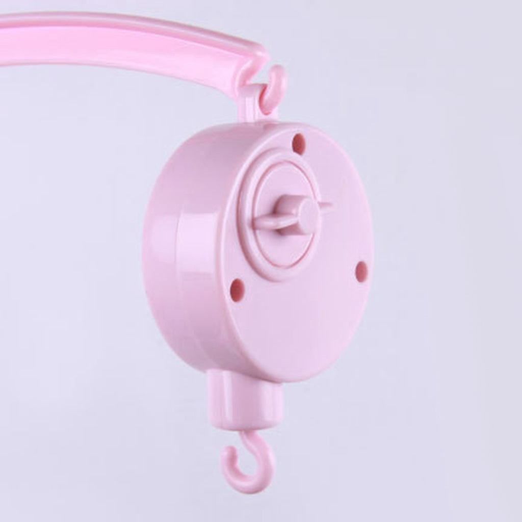 Baby Crib Music Mobile Hanging Rotating Playing Teether Pink