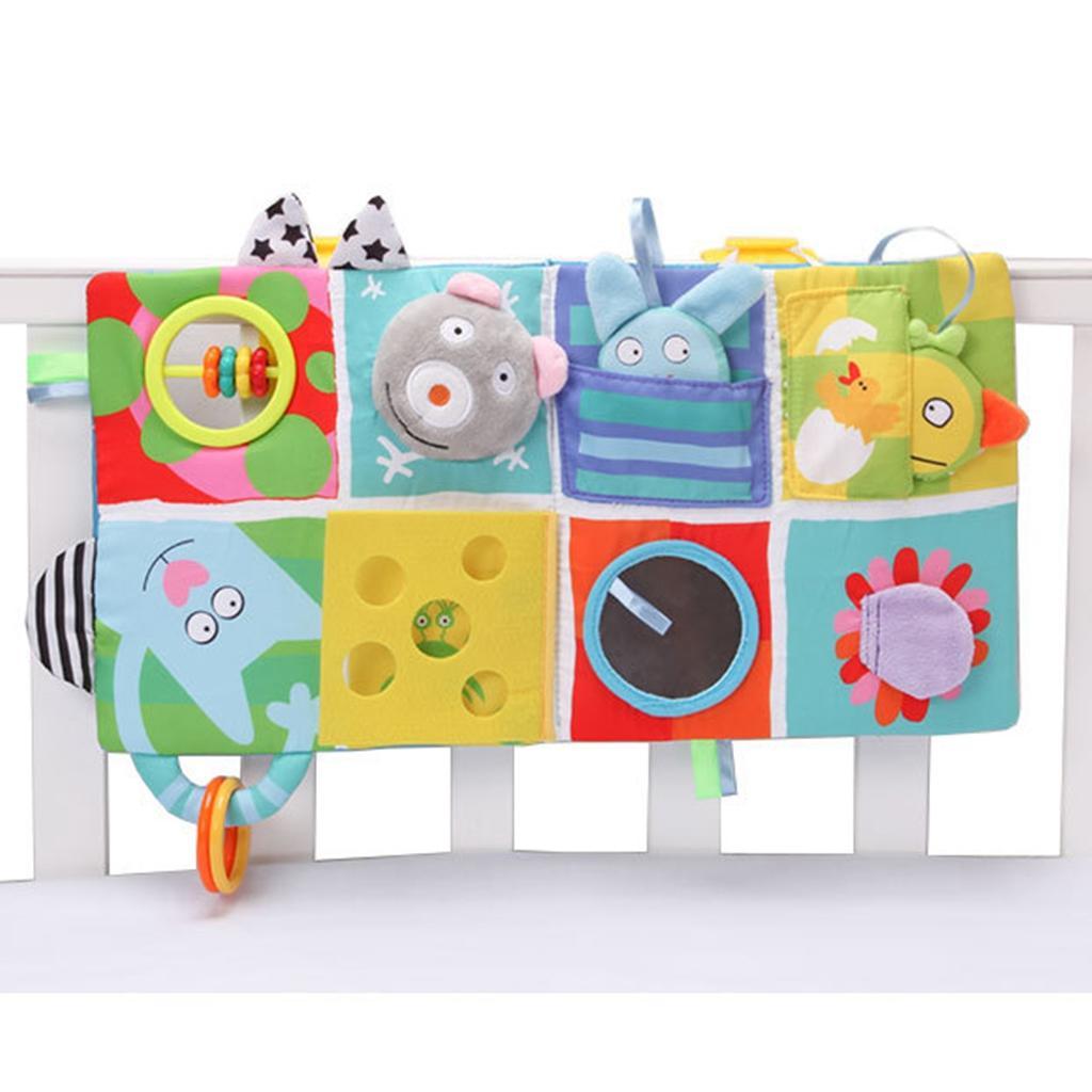 Infant Music Comfort Bed Hanging Around Bear Cloth Book Bed Bell