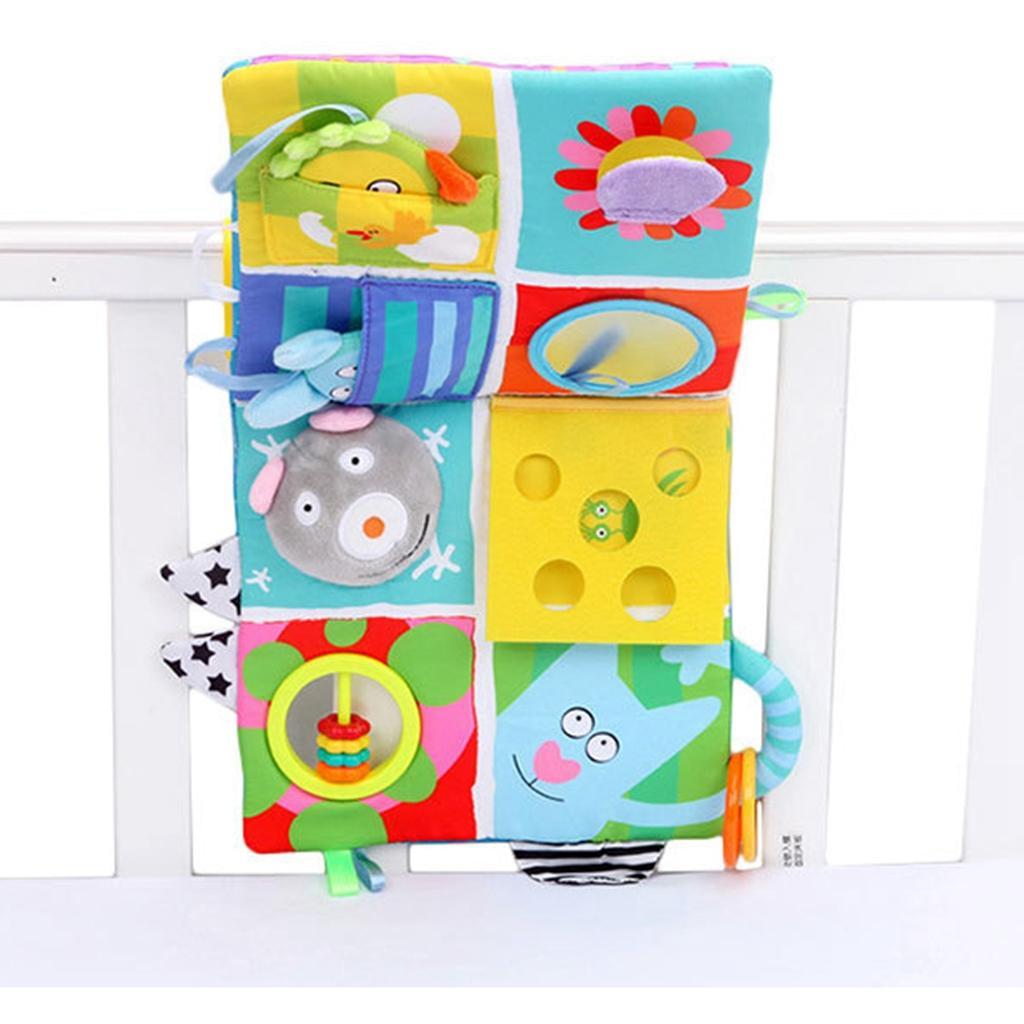 Infant Music Comfort Bed Hanging Around Bear Cloth Book Bed Bell