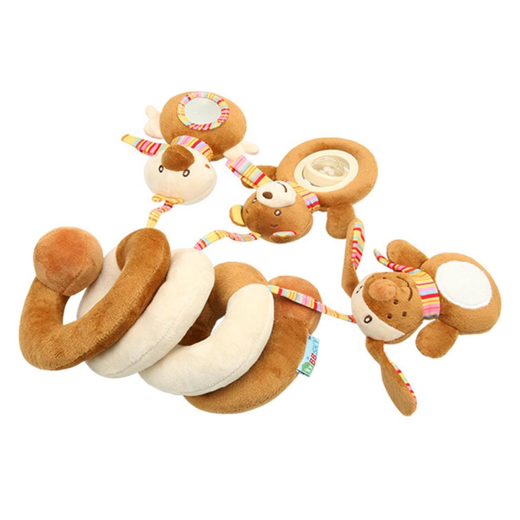 Baby Boys Girls Pram Handbell Stroller Hanging Plush Toy  Bear Rabbit Bird