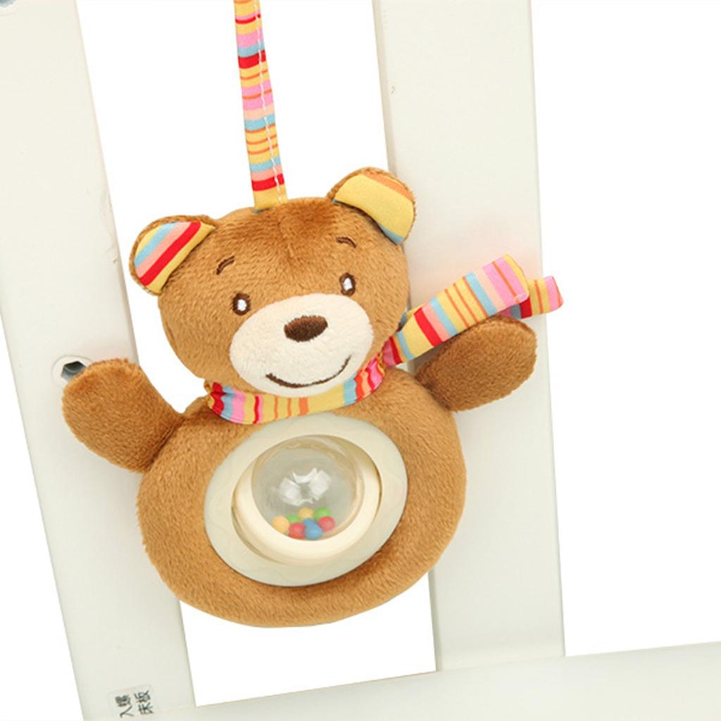 Baby Boys Girls Pram Handbell Stroller Hanging Plush Toy  Bear Rabbit Bird