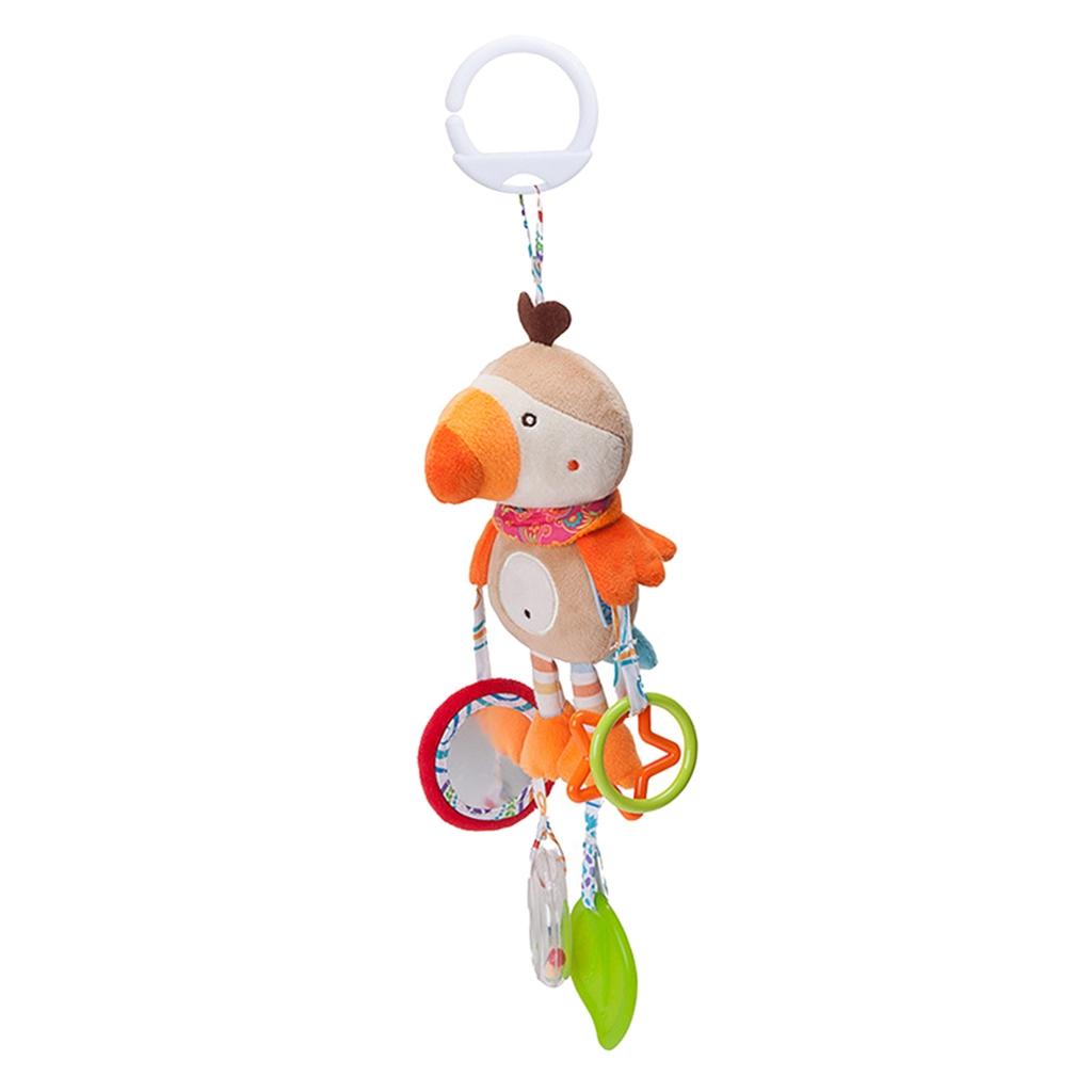 Cute Cartoon Animal Wind Chime Bed Trailer Hanging Toys Parrot