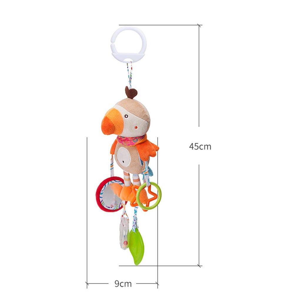 Cute Cartoon Animal Wind Chime Bed Trailer Hanging Toys Parrot