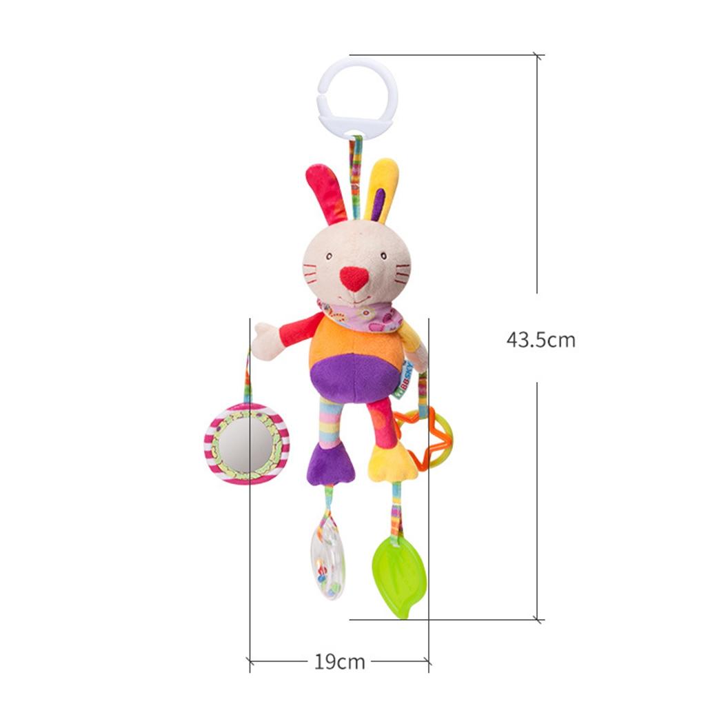 Cute Cartoon Animal Wind Chime Bed Trailer Hanging Toys Rabbit