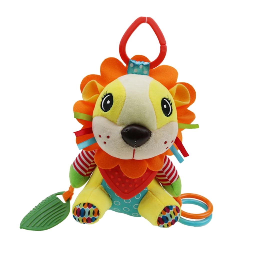 Baby Kids Boys Girls Pram Handbell Plush Toy Bed Trailer Hanging  Lion